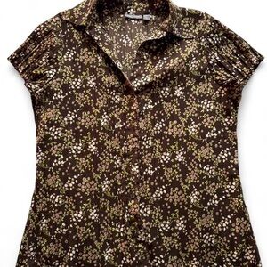 Vintage Apt 9 Floral Brown Women's Top